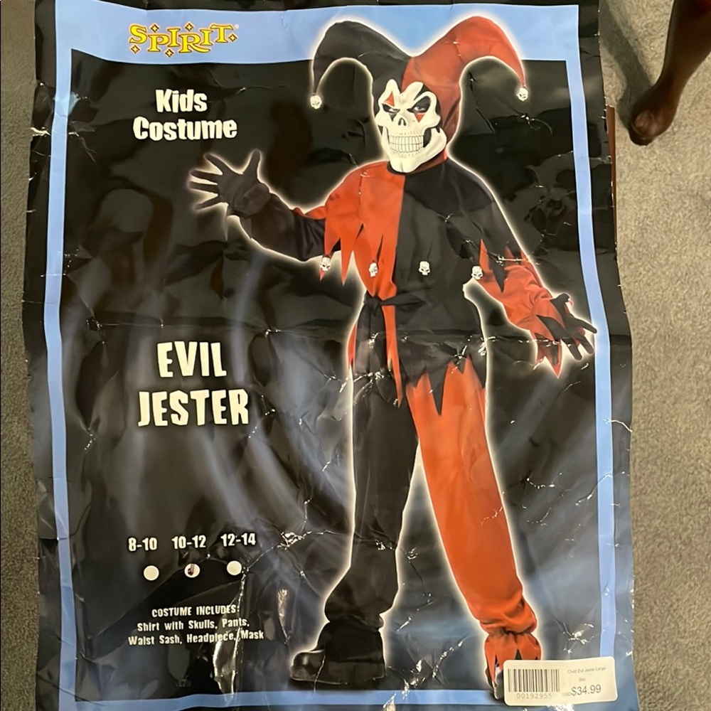 Spirit Evil Jester Kids Costume - Black and Red